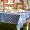 Stonewash Blue Polka Dot Vinyl Tablecloth 70" Round